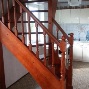 Деревянная винтовая лестница из дуба, ЛС-031