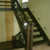 Деревянная П-образная лестница из бука, ЛС-076