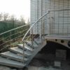 Металлическая наружная лестница с поворотом, ЛС-108