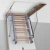 Металлическая чердачная лестница ЛС-130 с деревянными ступенями